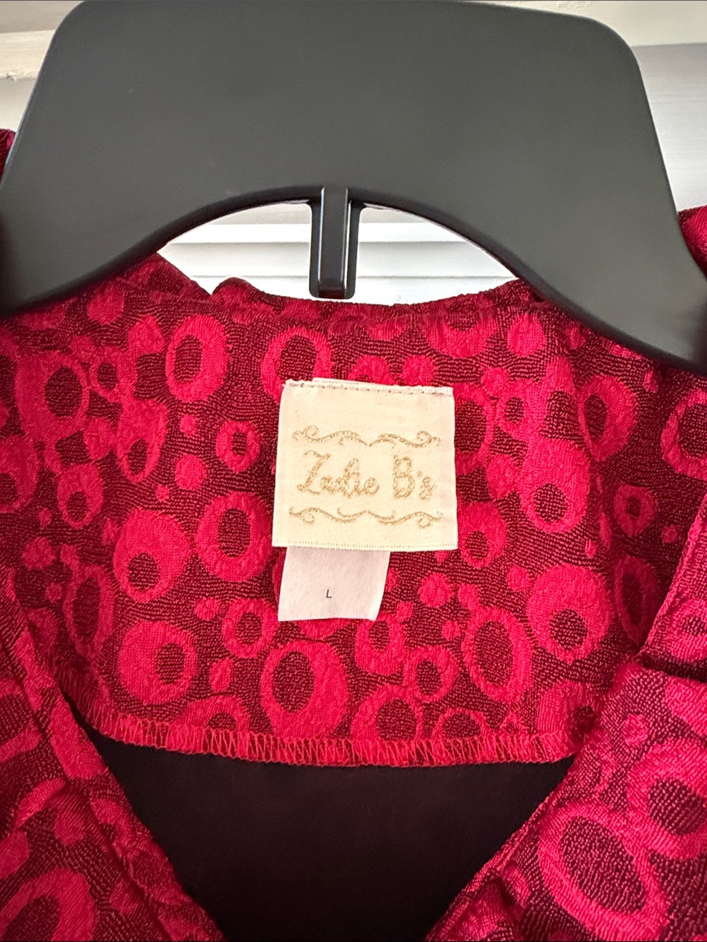 Zadie B’s Sleeveless Red Patterned Button Dress - Picture 2 of 4
